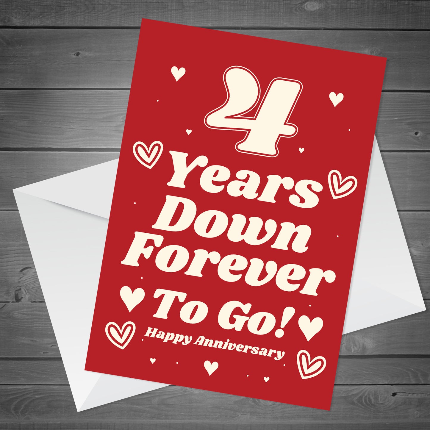 Funny Joke 4th Anniversary Card For Husband Wife Card For Him