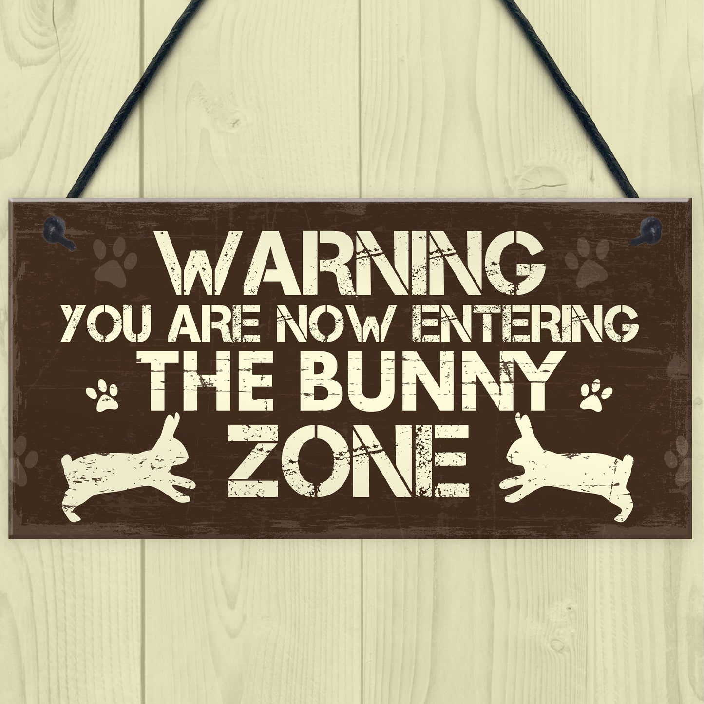 Bunny Zone Rabbit Lover Gift Ideas Door Hutch Funny Pet Sign