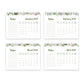 Botanical Flip Desktop Calendar Month To View Birthday Christmas