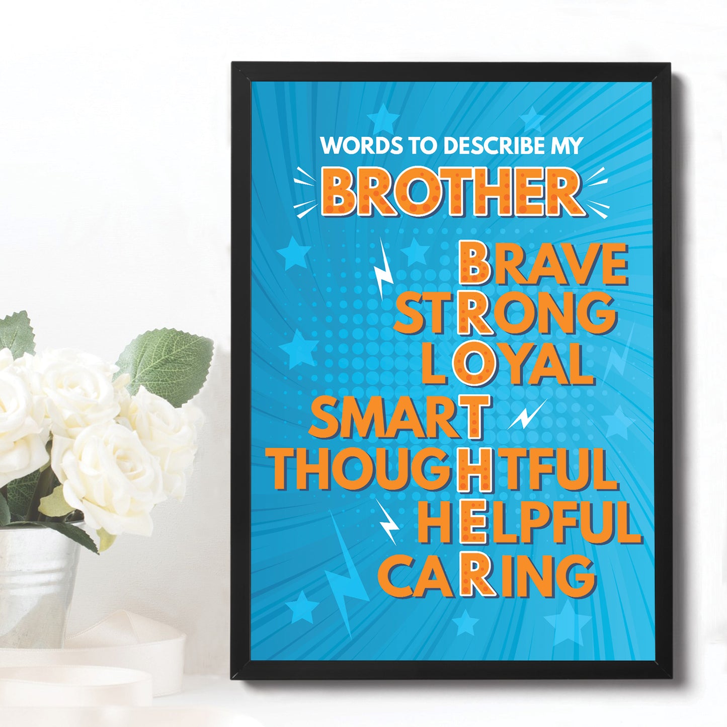 Brother Gift For Birthday Christmas Frame Print Gift From Sister