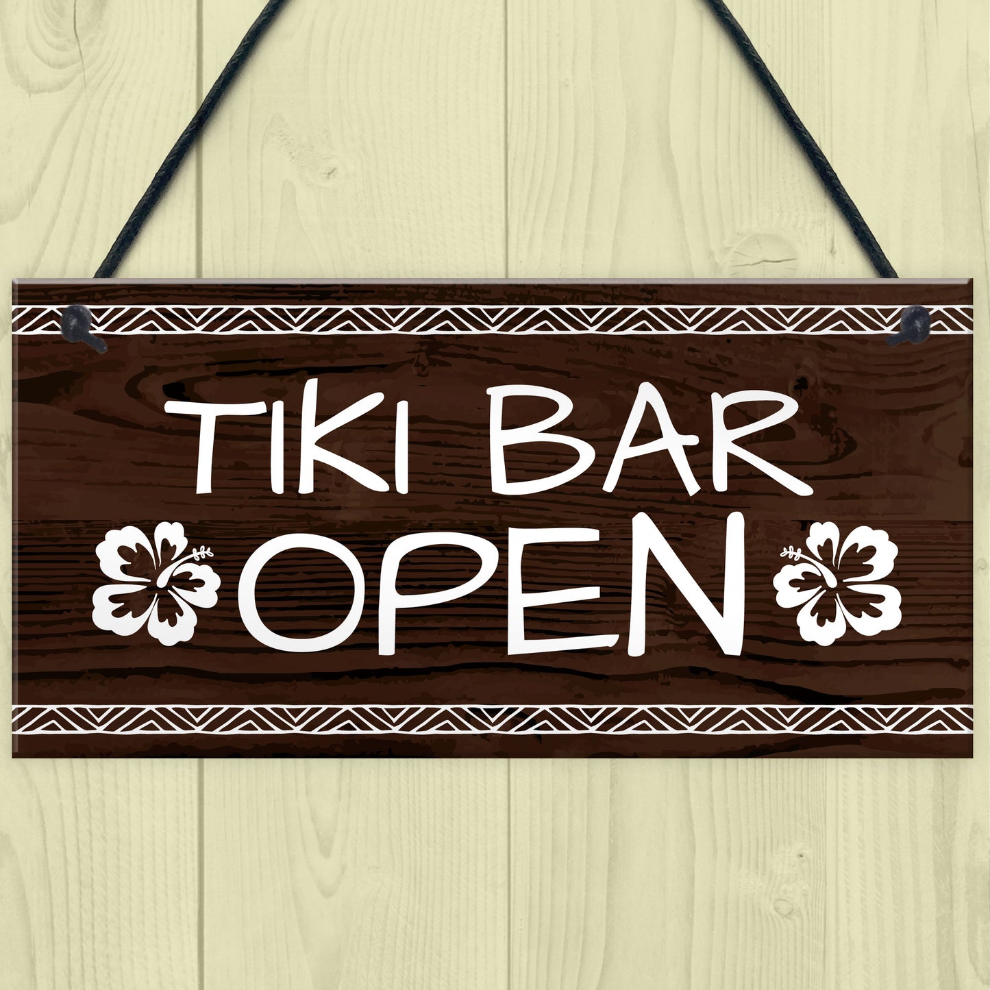 Tiki Bar Open Sign For Home Bar Man Cave Novelty Garden Decor