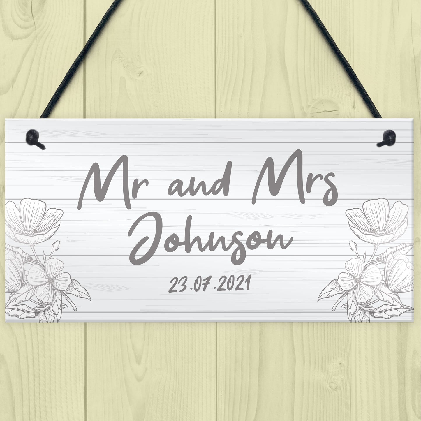 Personalised Wedding Decor Sign For Husband or Wife Engagement