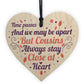 Christmas Gift For Cousin Pack of 4 Wooden Hanging Hearts Cousin