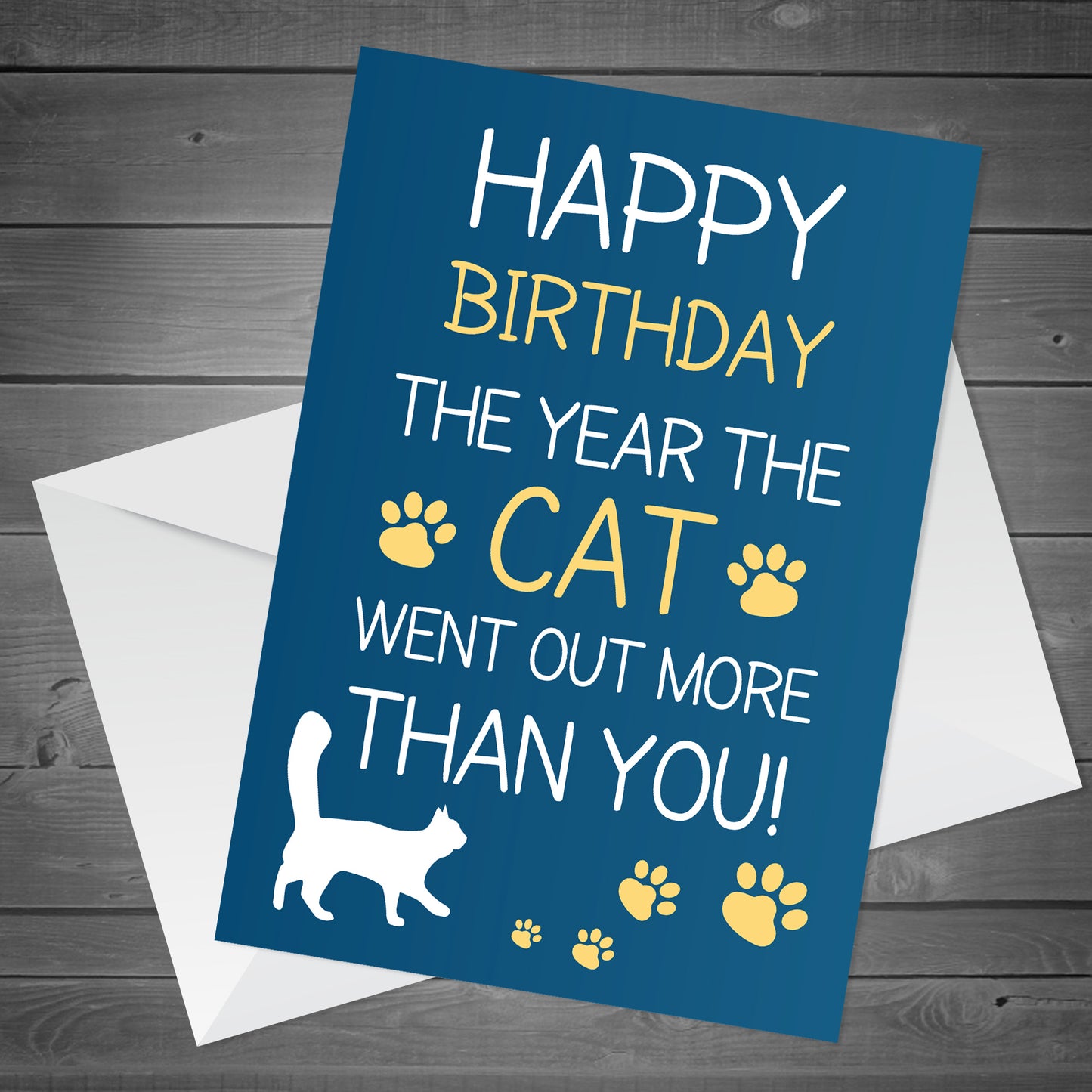 Funny Birthday Card For Mum Dad Brother Sister Lockdown Cat Card