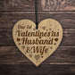 1st Valentines As Husband And Wife Engraved Heart Him Her