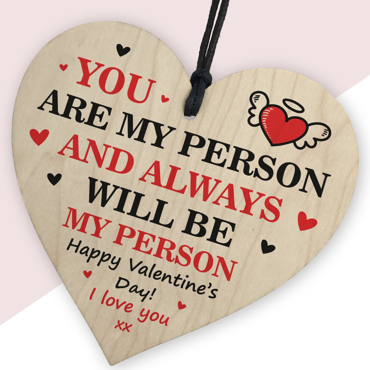 Valentines Wooden Heart Gift For Him Her Valentines Day Gift