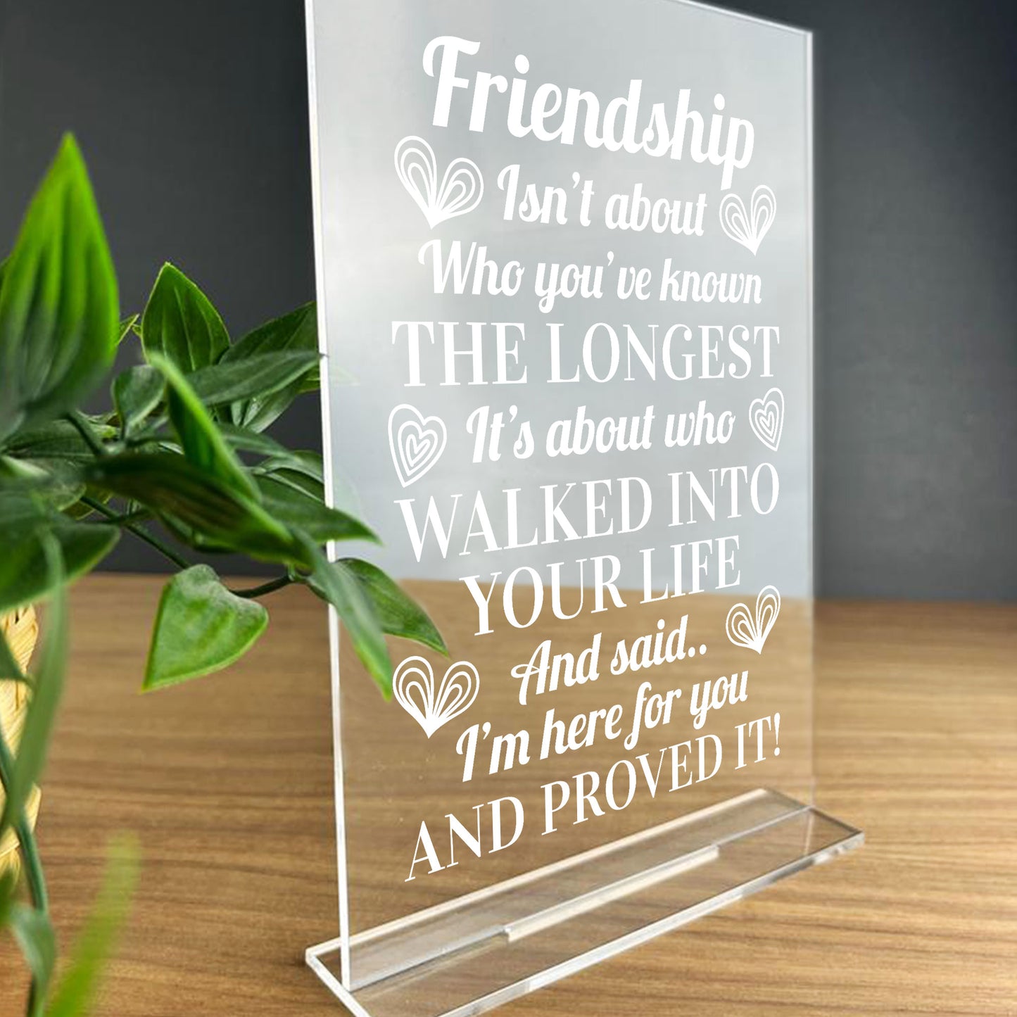 Best Friend Sign Friendship Gift Standing Plaque Thank You Gift