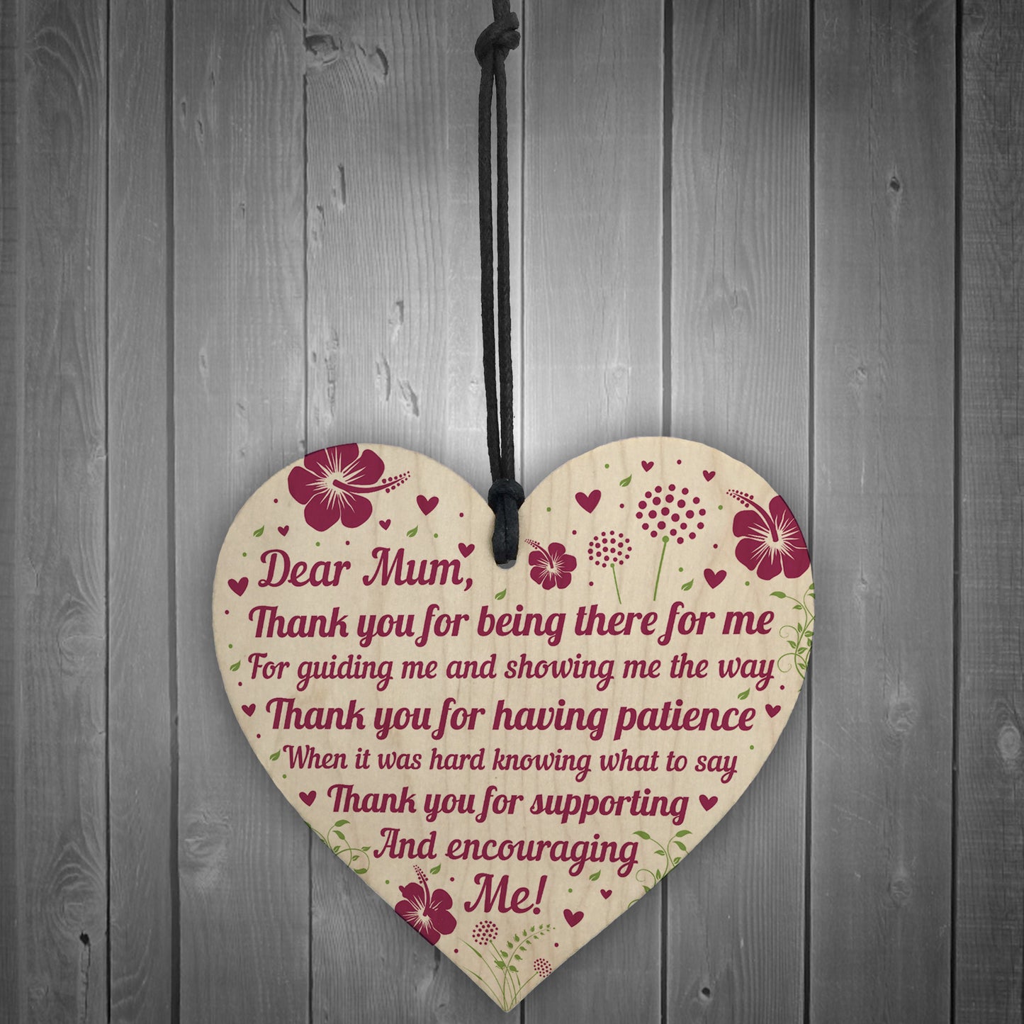 Dear MumMothers Day Birthday Gift For Mum Wooden Heart