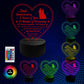2nd Wedding Anniversary Gifts for Her Him 3D Lamp Night Light