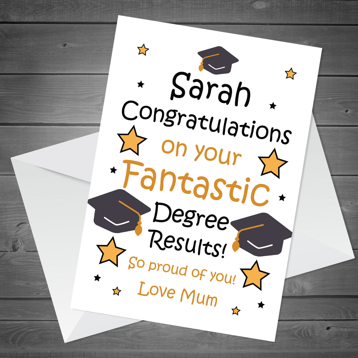Personalised Congratulations Card For Daughter Son Degree Result – Red ...