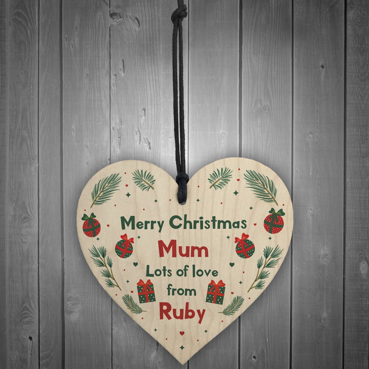 Personalised Merry Christmas Gift Christmas Card For Mum Dad Nan