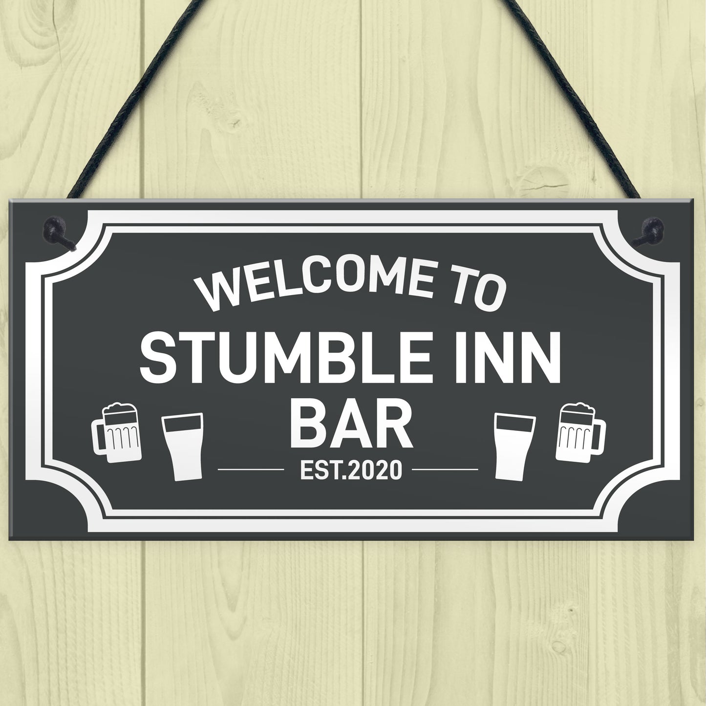 PERSONALISED Shabby Chic Bar Sign For Man Cave Bar Pub Gift