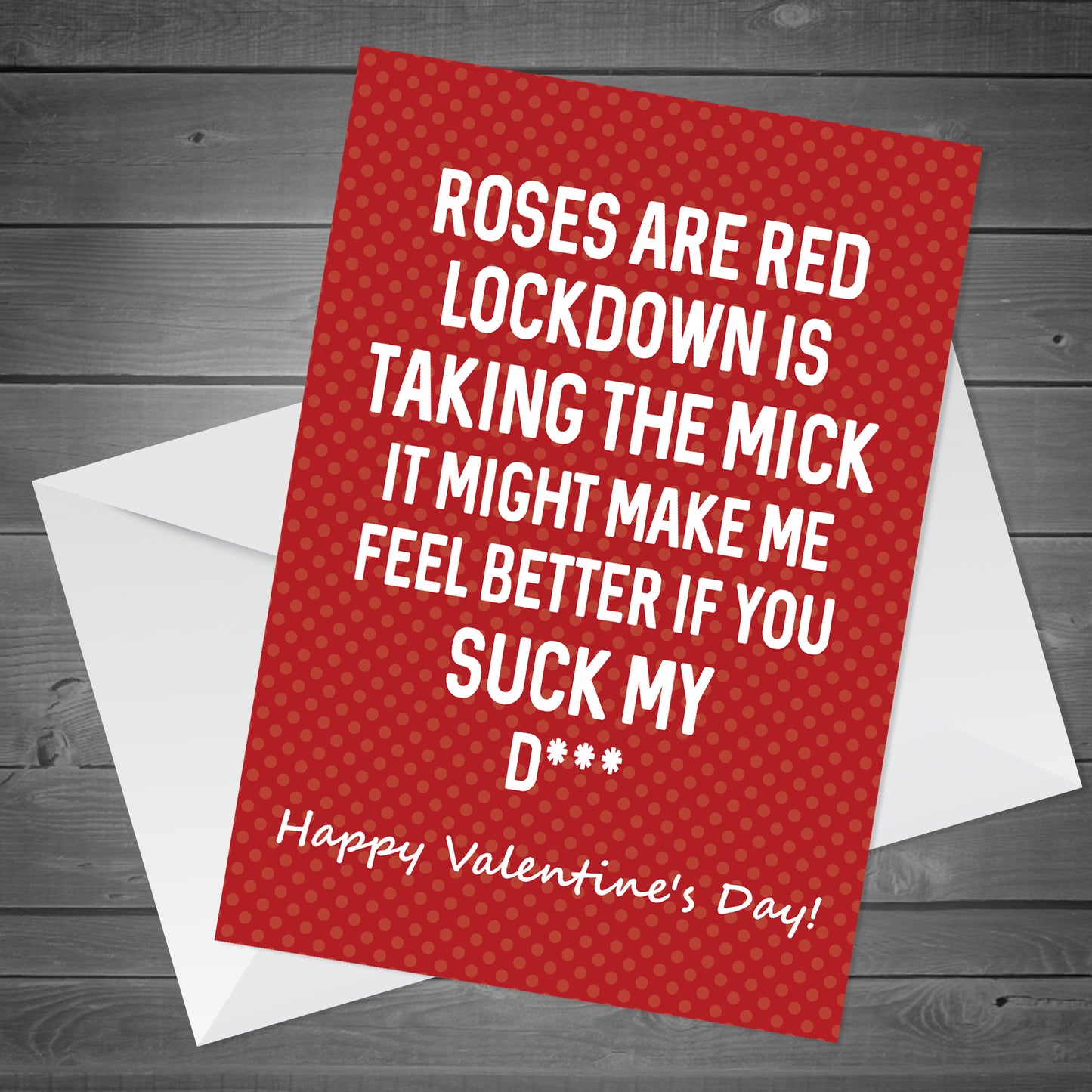 RUDE Valentines Day Card For Girlfriend Cheeky Naughty Humour
