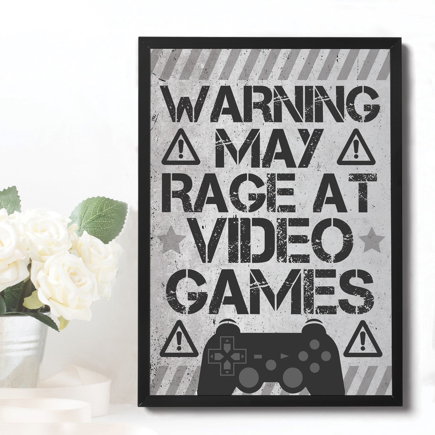 Funny Gamer Gift Gamer Print Framed Gaming Sign For Wall Boys