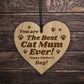 Best Cat Mum Gift For Mothers Day Engraved Heart Mum Gifts