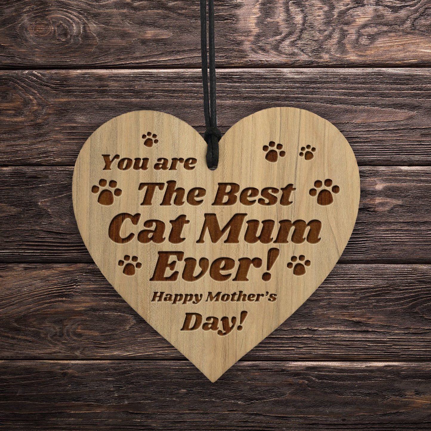 Best Cat Mum Gift For Mothers Day Engraved Heart Mum Gifts