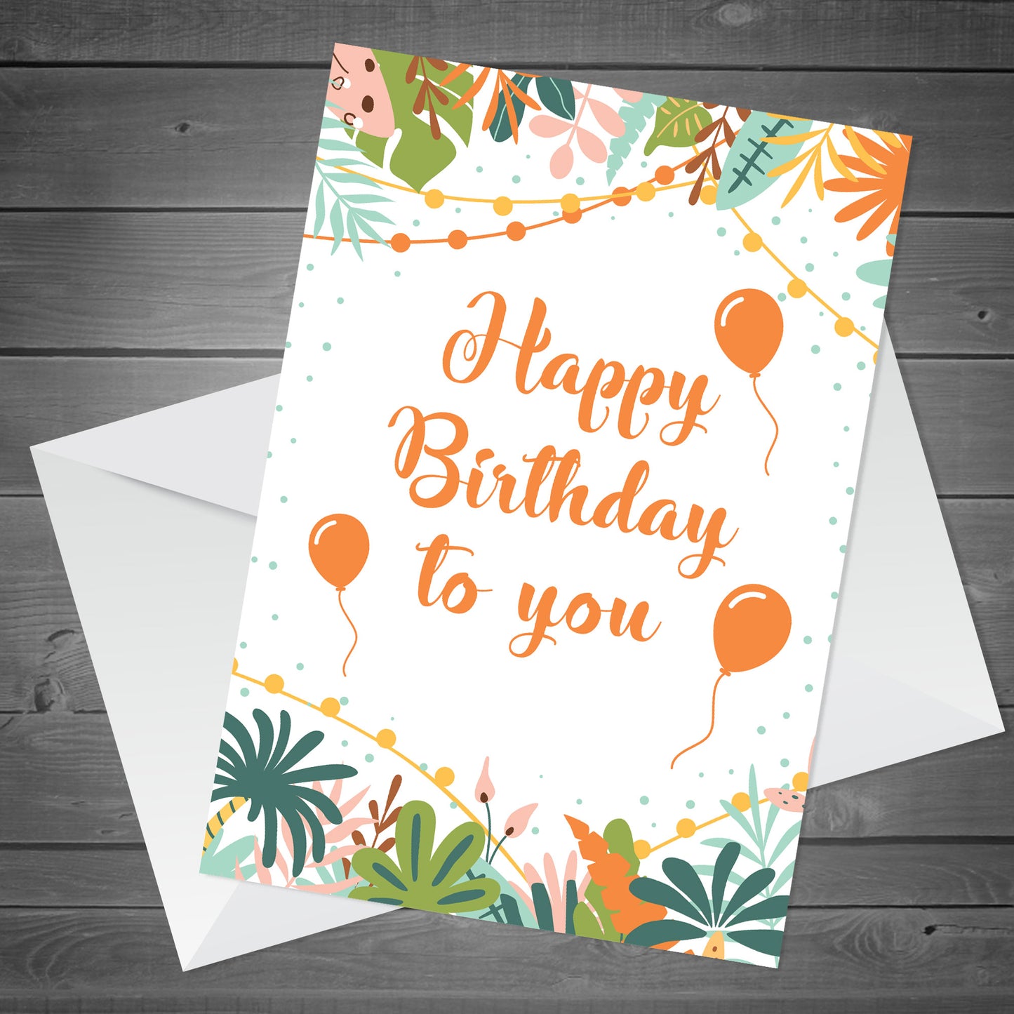 Happy Birthday Card Floral Balloon Birthday Wishes For Him Her