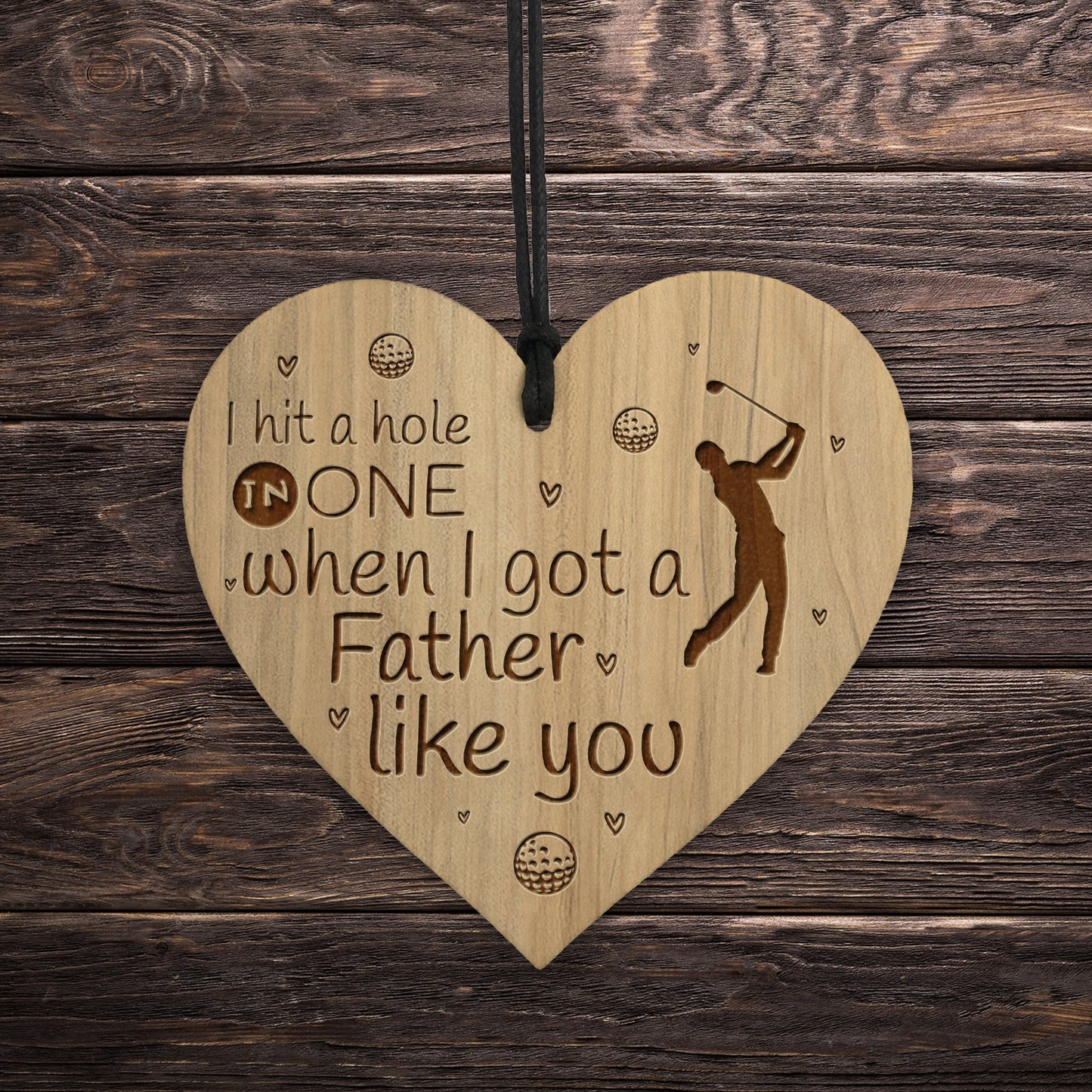 Funny Dad Golfer Gifts Birthday Gift For Dad Engraved Heart
