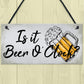 Beer Signs Beer O'Clock Hanging Garden Shed Sign Wall Pub Bar