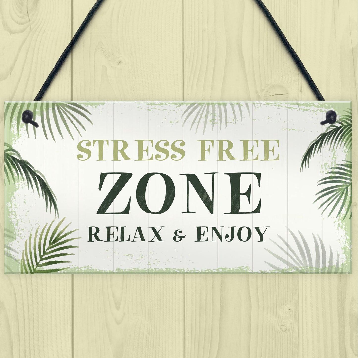 Stress Free Zone Sign Hot Tub Plaque Garden Shed Sumerhouse Sign