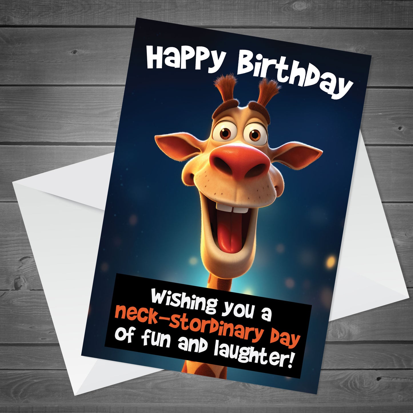 Funny Birthday Card for Him Or Her Giraffe Card Mum Dad