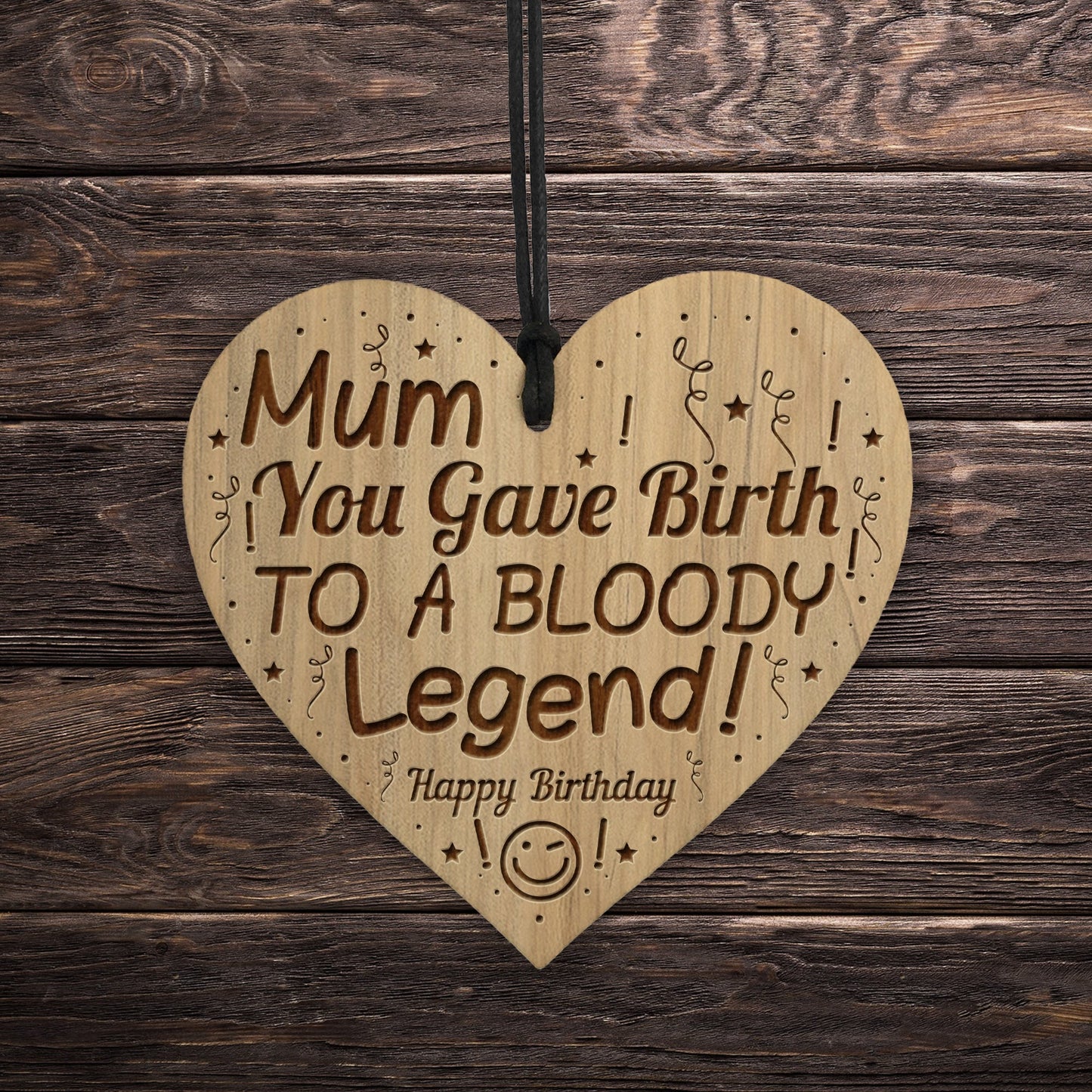 Funny Mum Birthday Gift Engraved Heart Novelty Mum Gifts
