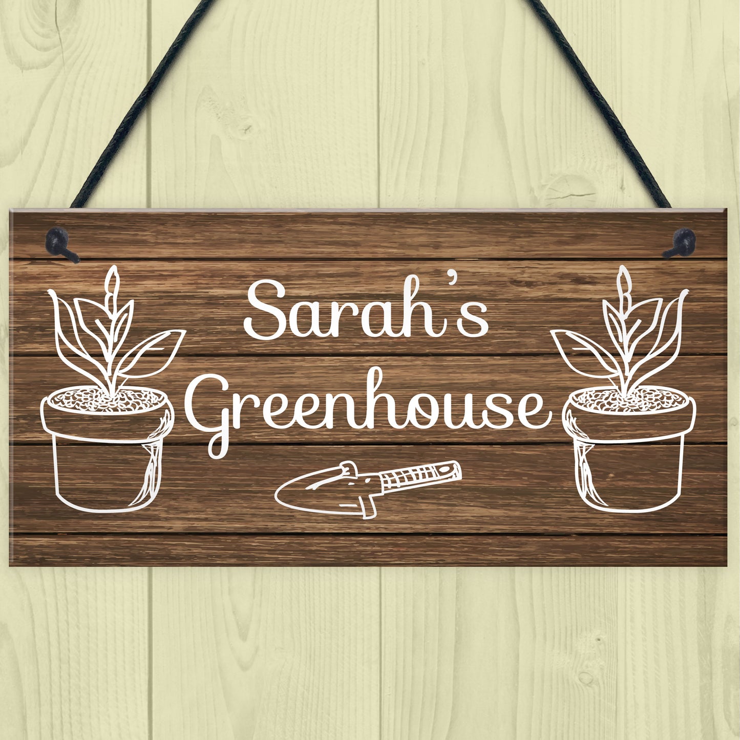 Novelty Greenhouse Sign Rustic Garden Summerhouse Sign Friend