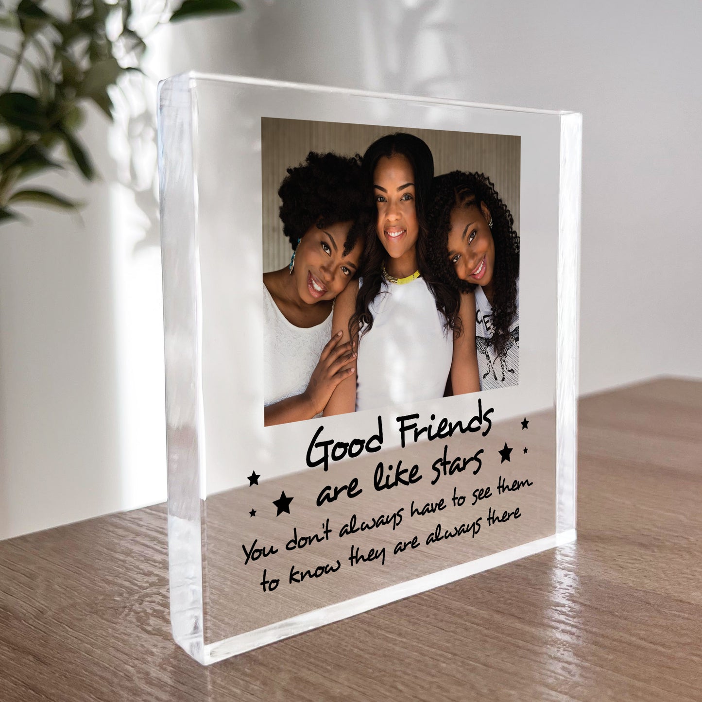 Acrylic Photo Block Personalised Best Friend Sign Friendship