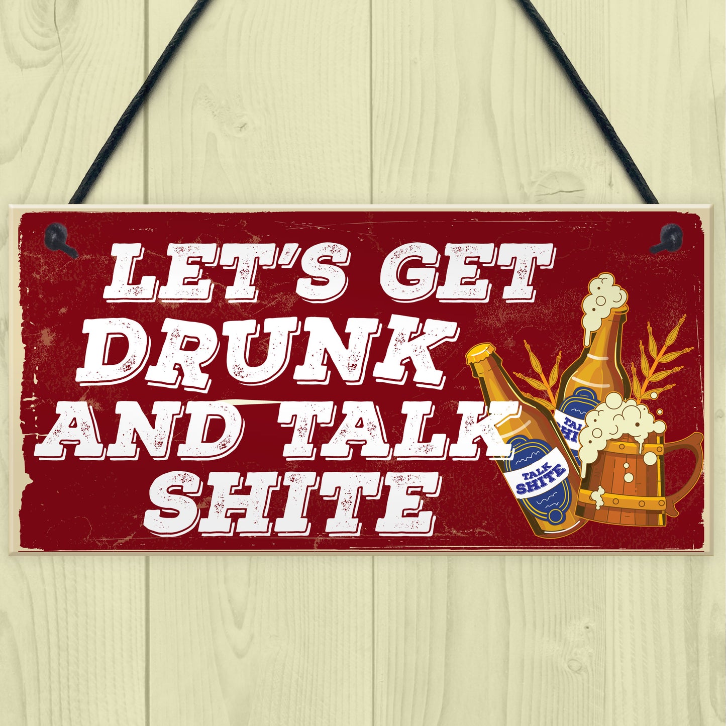 Funny Alcohol Sign Man Cave Home Bar Pub Hanging Plaque Vodka