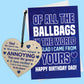 Funny Dad Birthday Gift Pack Wooden Heart And Card Gifts