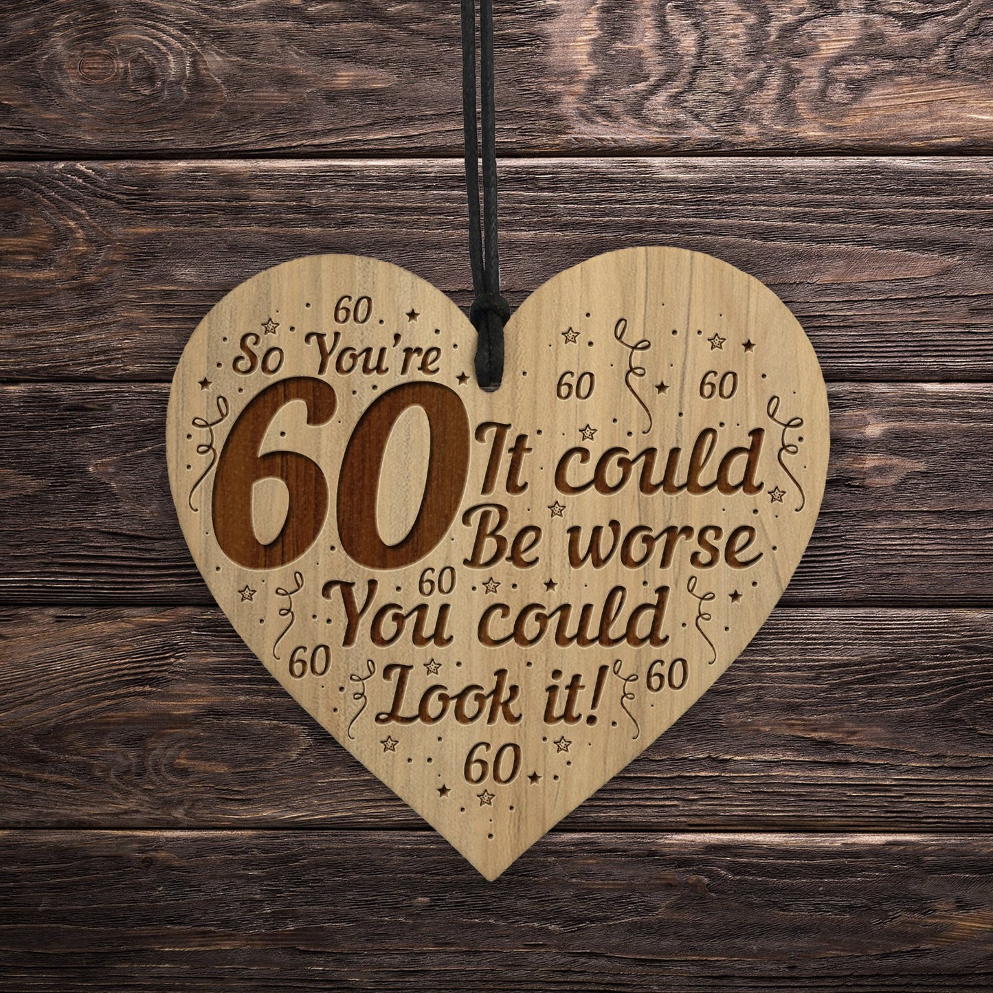 Funny Joke 60th Birthday Gift For Him Her Engraved 60th Birthday