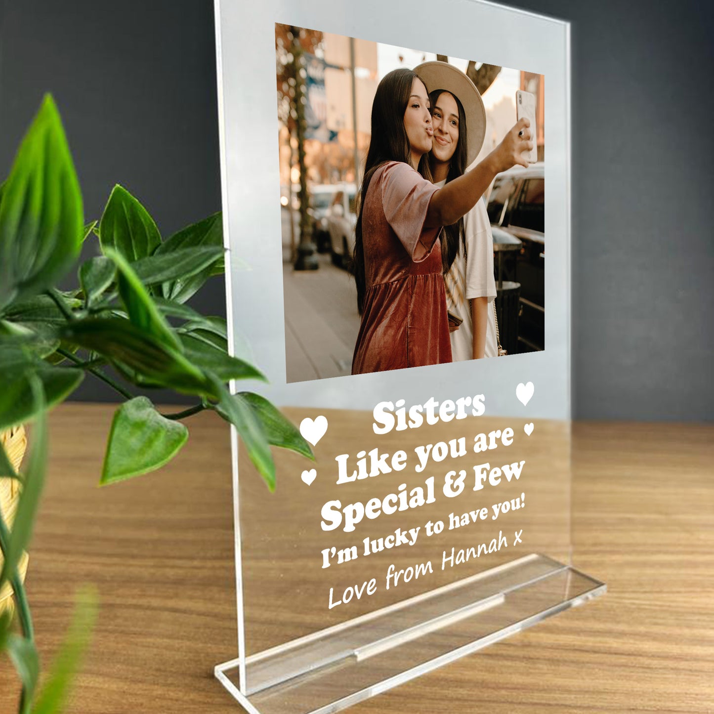 Sister Gifts Personalised Photo Plaque Gifts For Sister Birthday