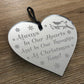 Always In Our Hearts ENGRAVED Memorial Gift Mum Dad Nan