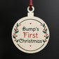 Bumps First Christmas Decoration Wood Christmas Tree Bauble