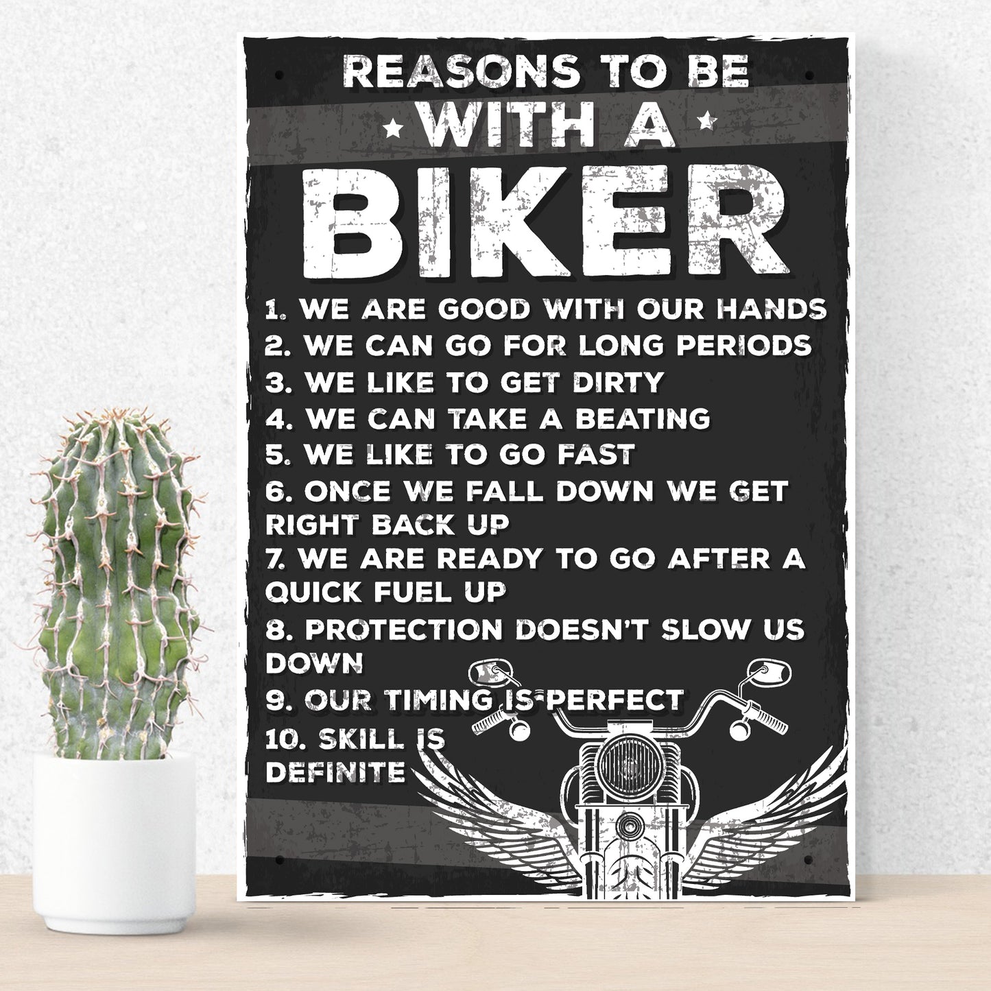 Motorbike Biker Dad Grandad Gifts Plaque Novelty Man Cave Signs