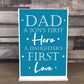 Fathers Day Gift From Daughter Son Standing Plaque Love Hero