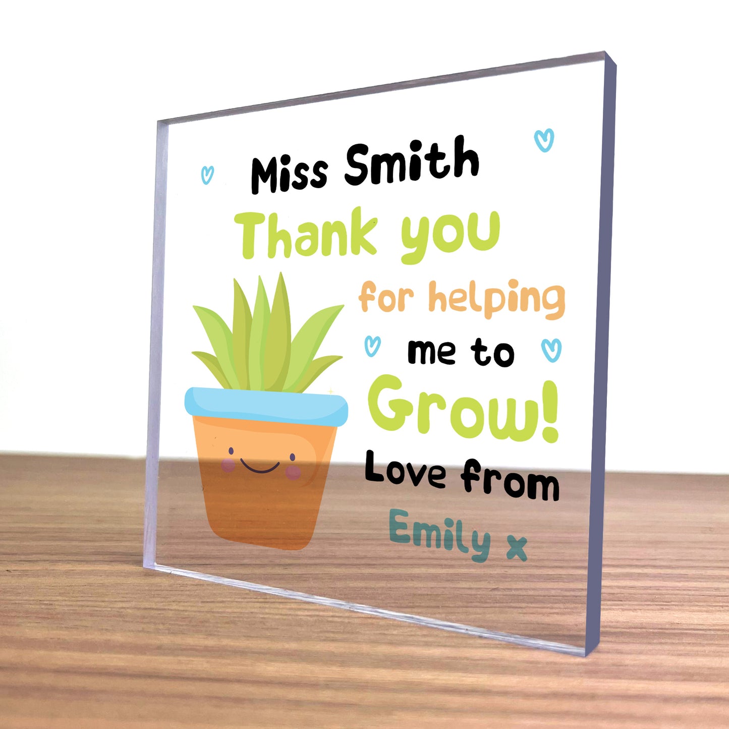 Personalised Thank You Gift For Teacher TA Helping Me Grow