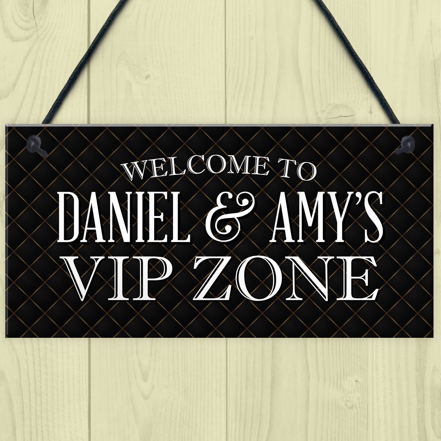 VIP ZONE Sign Personalised Hanging Garden Home Bar Pub Sign