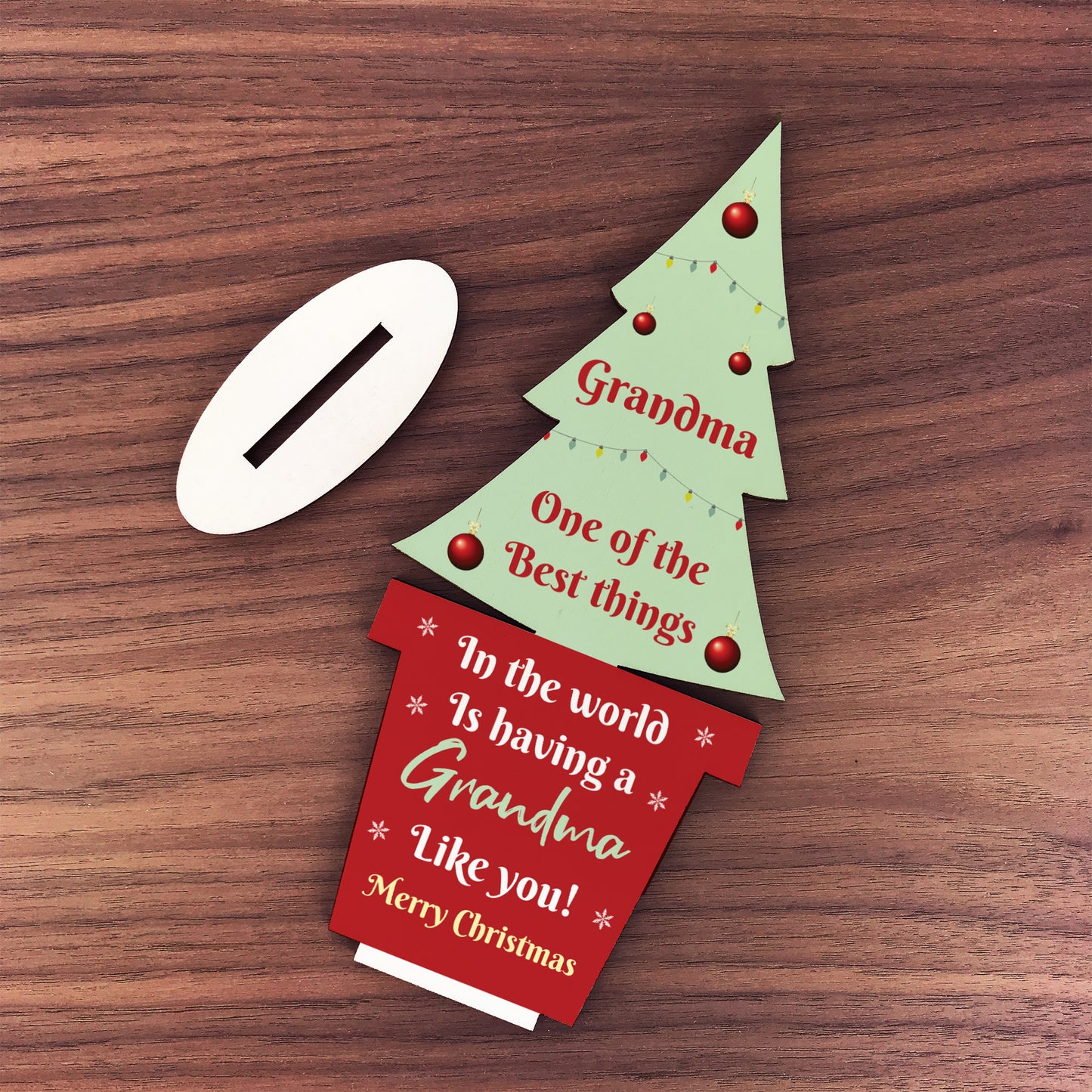 Christmas Gift For Grandma Wood Christmas Tree Thank You Gift