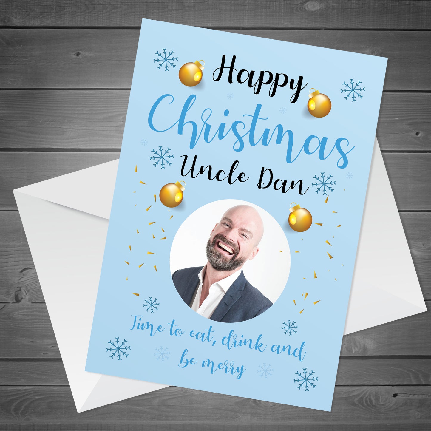 Personalised Funny Christmas Card For Uncle Photo Card For Him