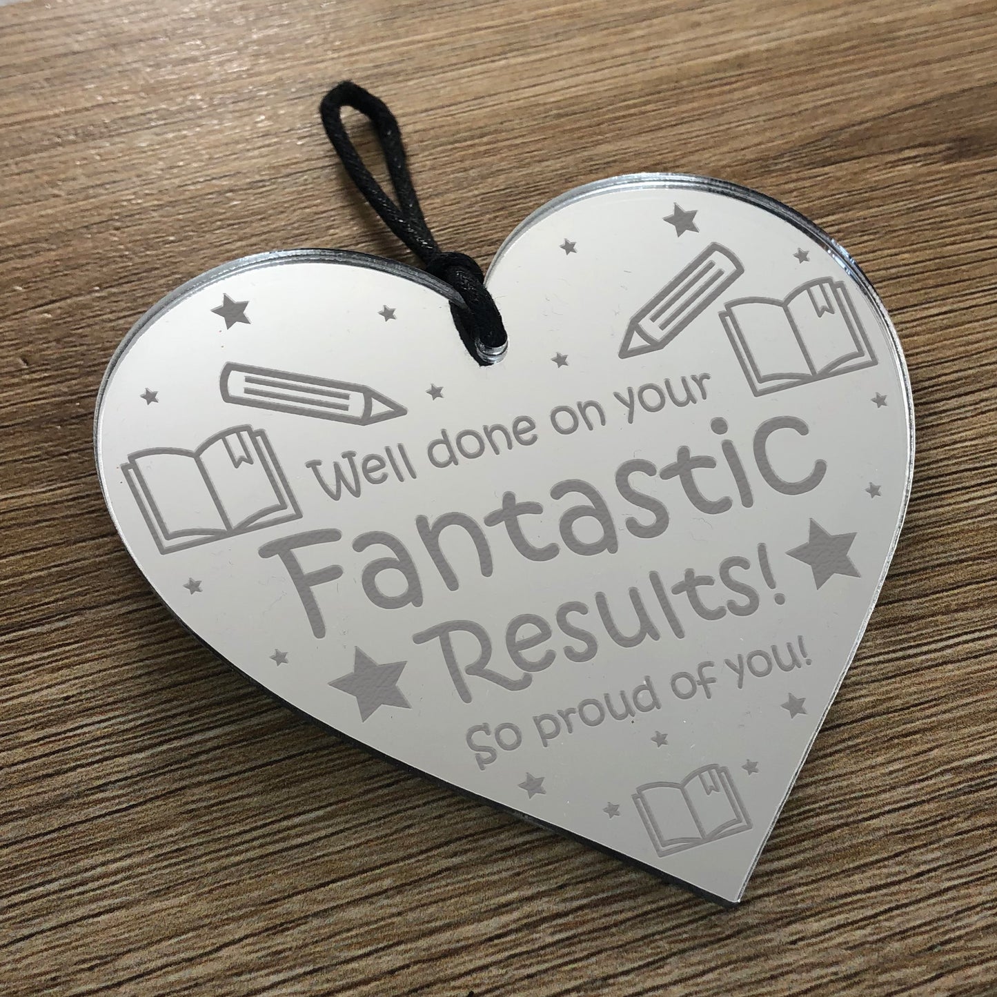 Congratulations Gift FANTASTIC Results Engraved Heart Daughter