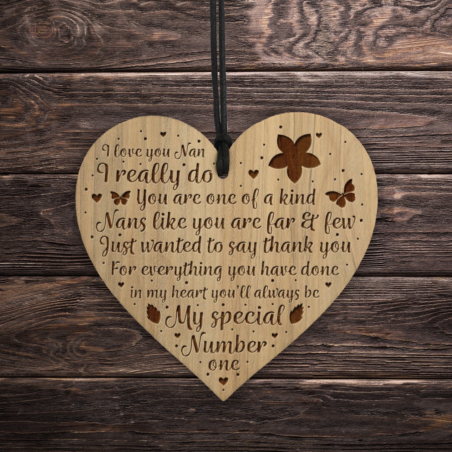 Love You NAN GIFT For Birthday Christmas Thank You Engraved
