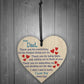 Dad I Love You Everyday Father's Day Gift Wooden Hanging Heart