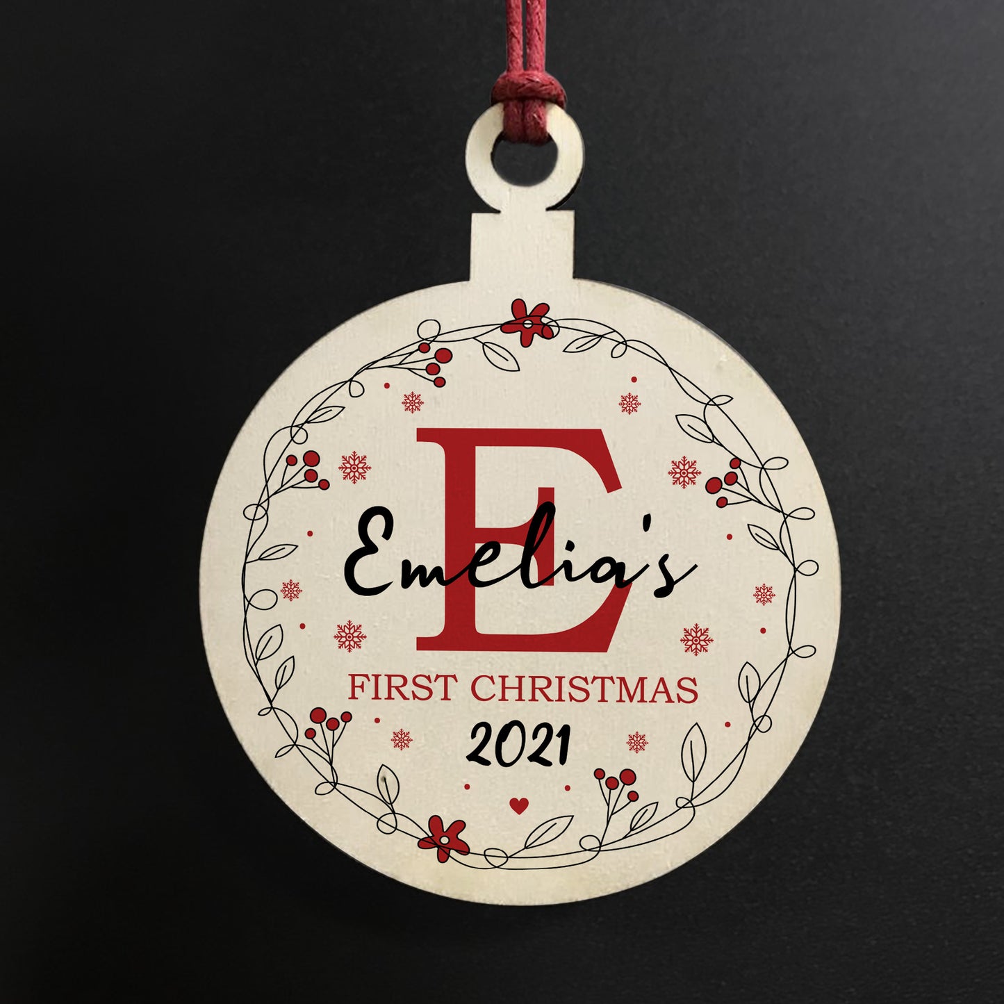 Baby 1st First Christmas Bauble Personalised Hanging Tree Decor