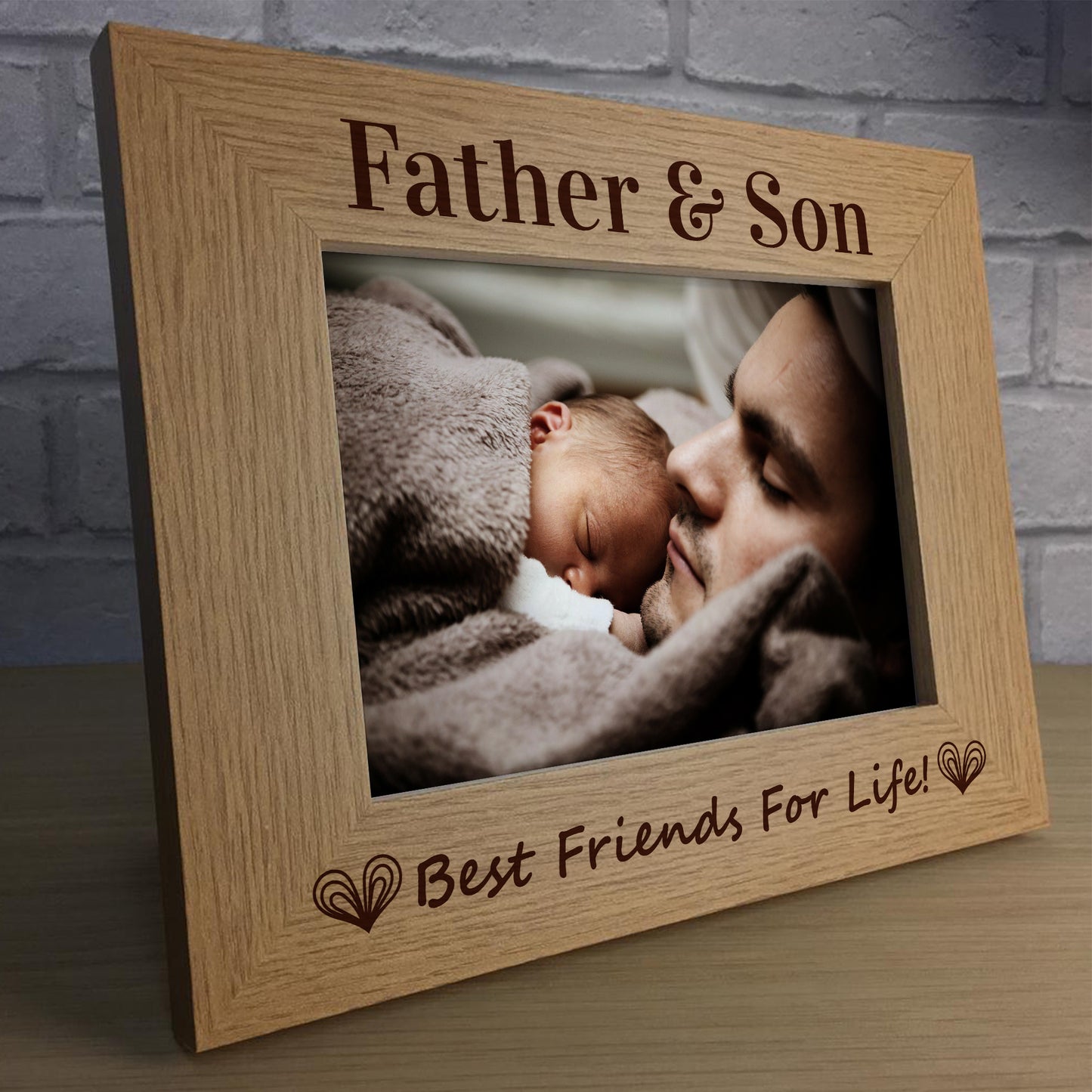 Dad Gifts From Son 7x5 Wooden Photo Frame Father And Son Gift