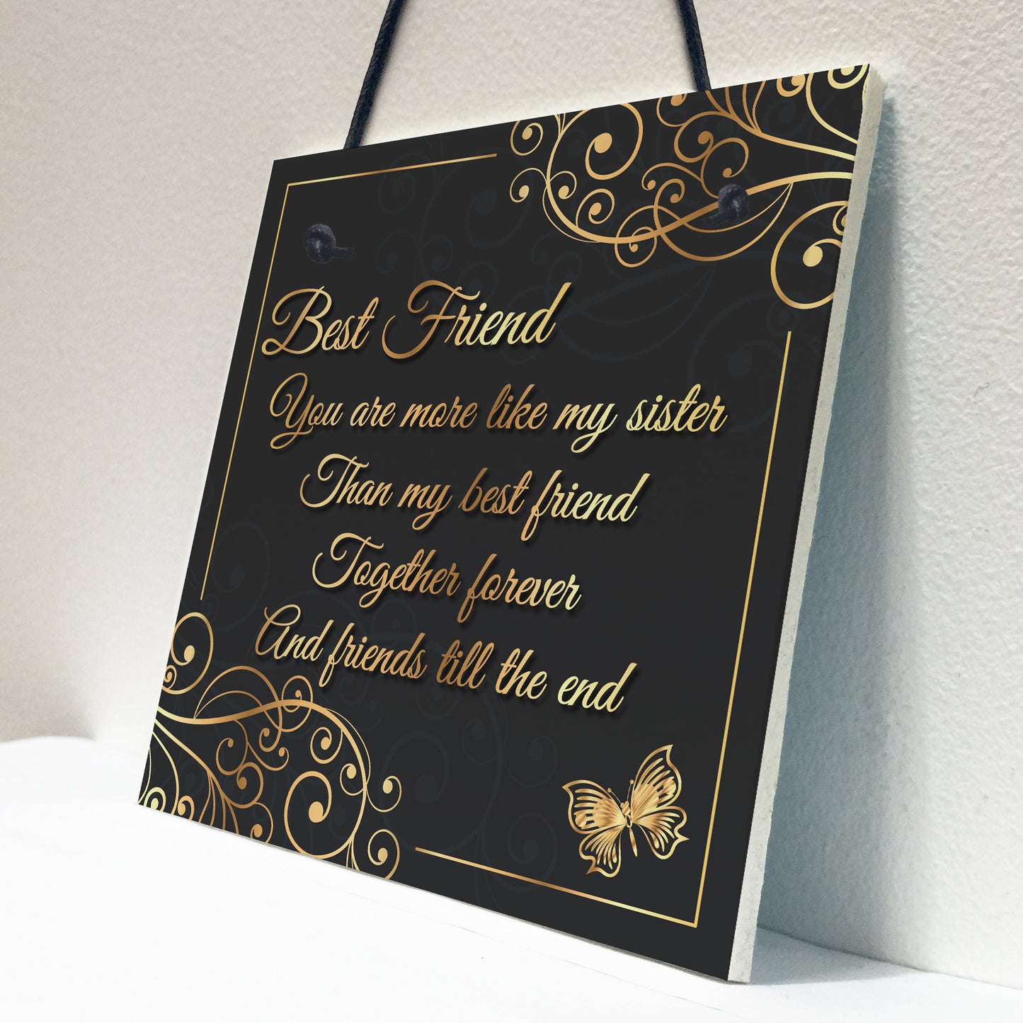 Best Friends Friends Till The End Hanging Plaque Friendship Gift