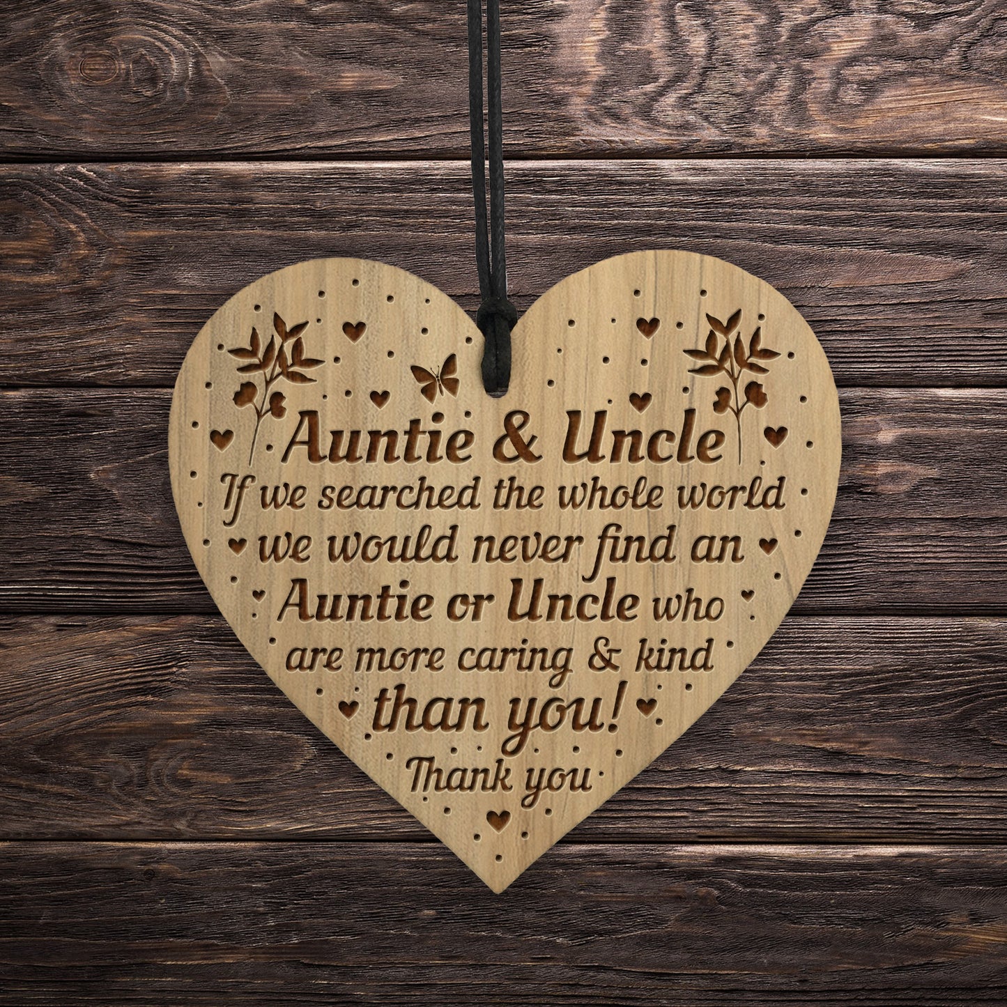 Auntie Gifts Uncle Gifts For Birthday Christmas Engraved Heart
