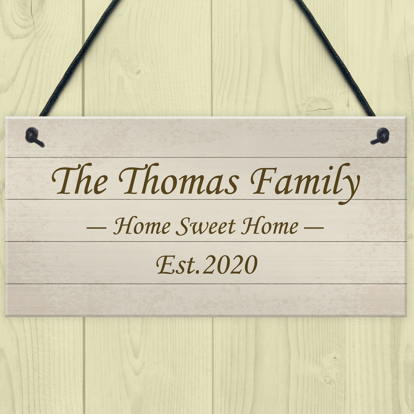 Shabby Chic Decor PERSONALISED Family Gift New Home Plaque