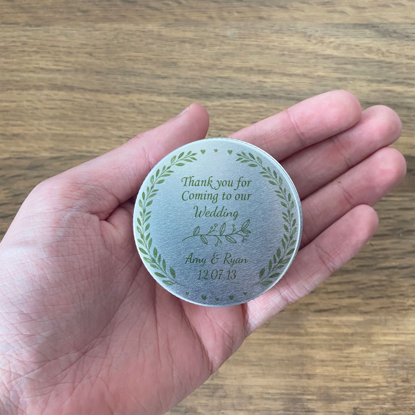 Personalised Wedding Favour Gift Tin Sweet Table Wedding Decor