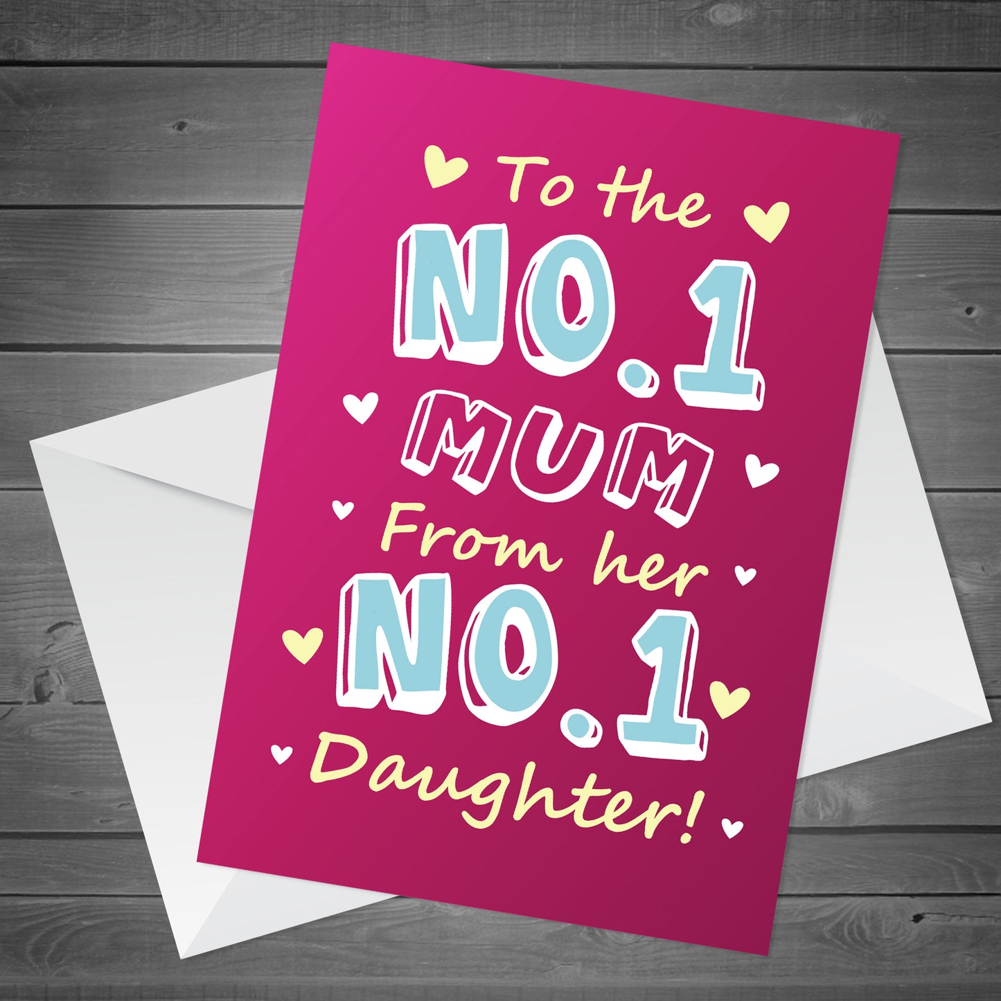 NO 1 Mum Card For Mothers Day Birthday From Daughter Funny